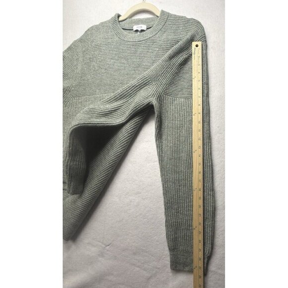 REISS Marcus Crew Neck Ribbed Jumper Top in Sage Sz XL Men's Wool Alpaca Sweater - Picture 11 of 11